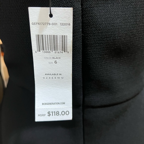 BCBGeneration Mini Black Dress. New With Tag - Picture 5 of 6